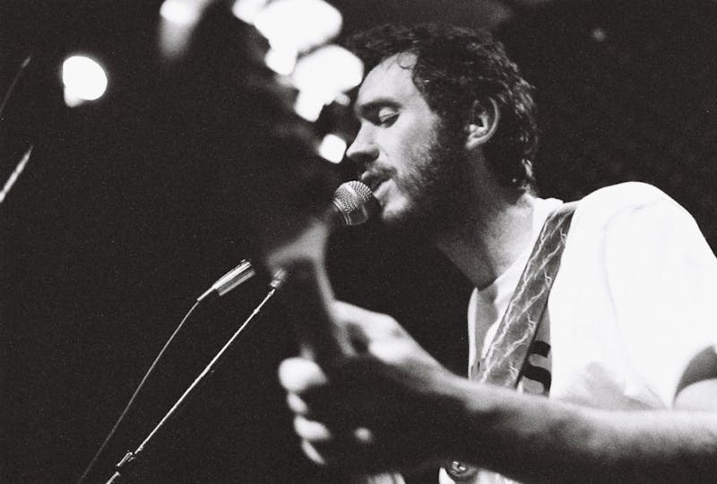 AJJ maintains a high consistency of lyrical despondency, ironic optimism and tactless candidness in their music. Above is Ben Gallaty, bassist for the band.