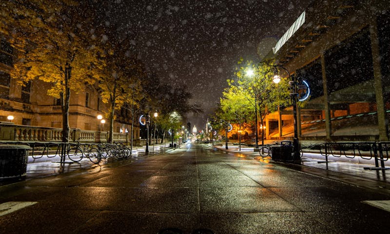 Trick-or-treaters all over Madison had to shuffle through more than three inches of snow Thursday night, a new high for the city.