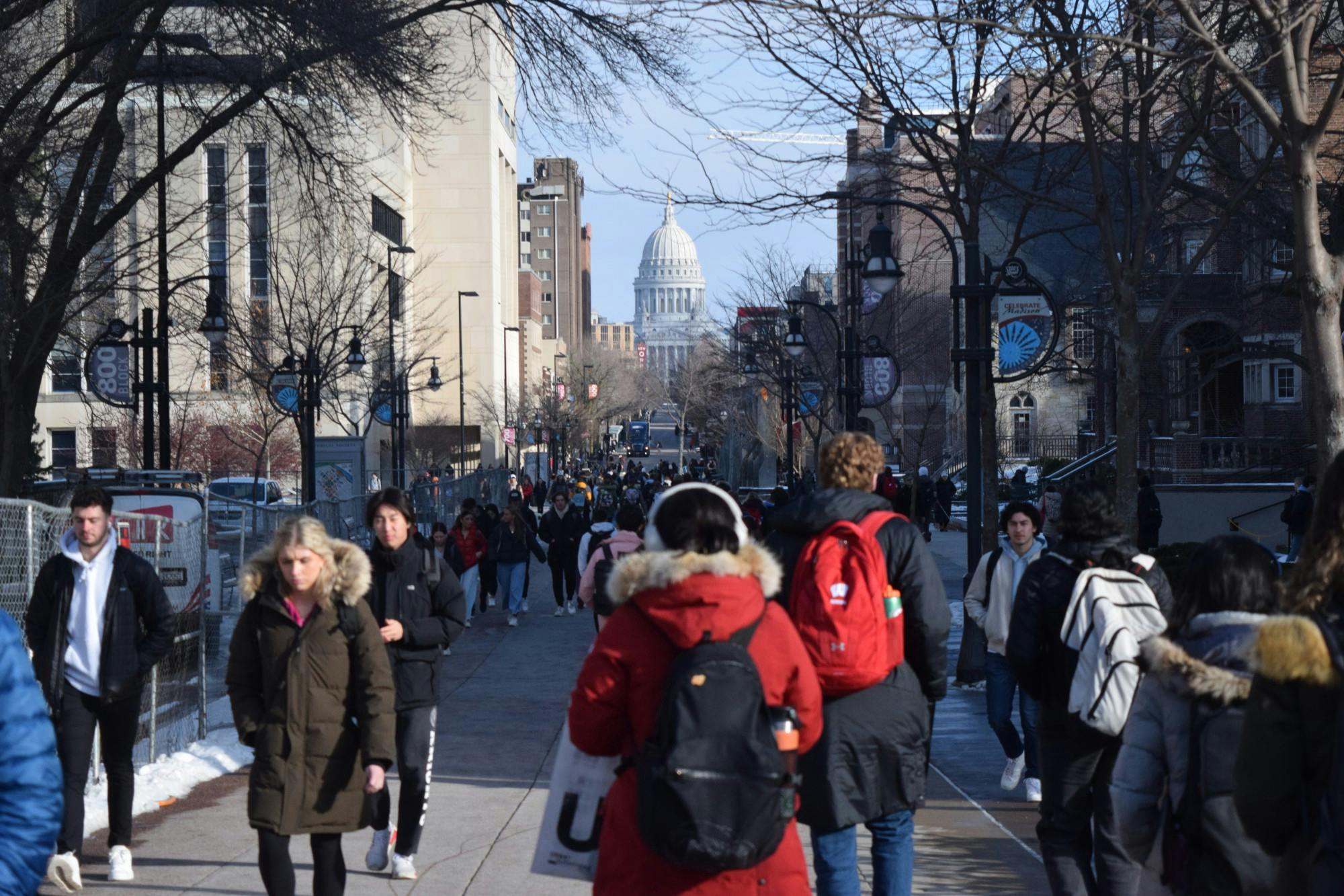 Students Walking Down State Street