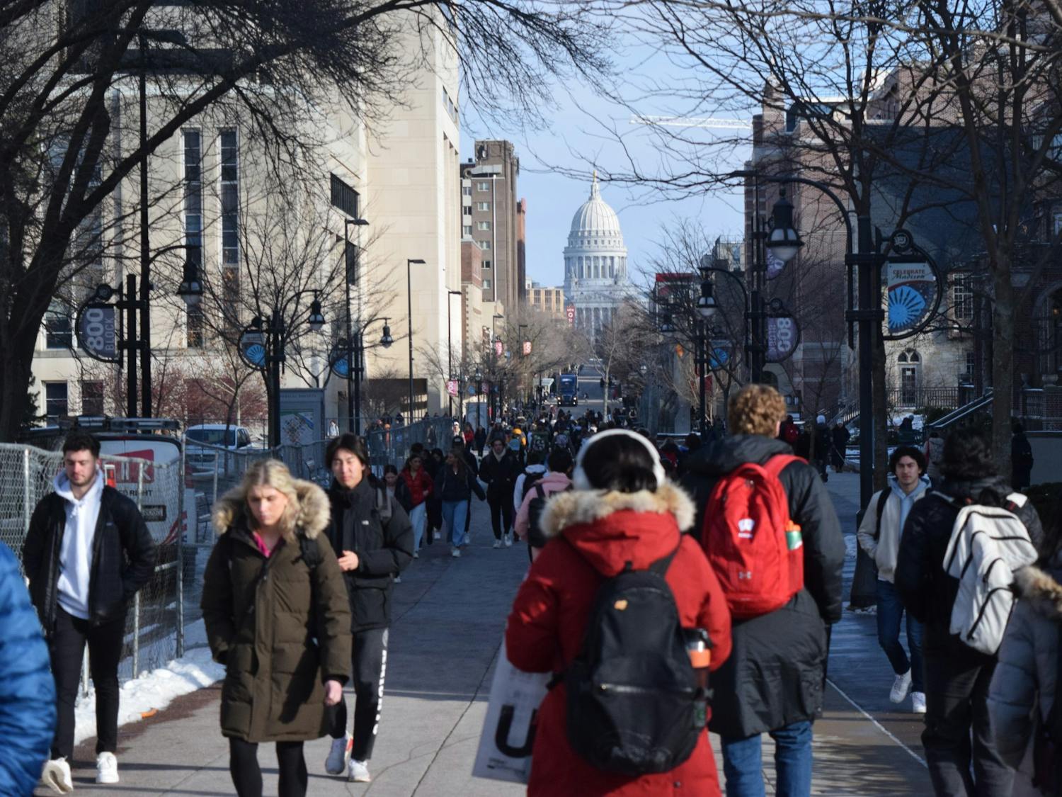 Students Walking Down State Street