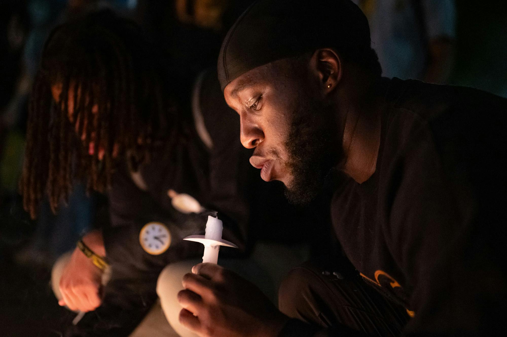 Blk Pwr Coalition Vigil for Trey Reed and Corey Dilates in Library Mall on Sept. 18, 2025.