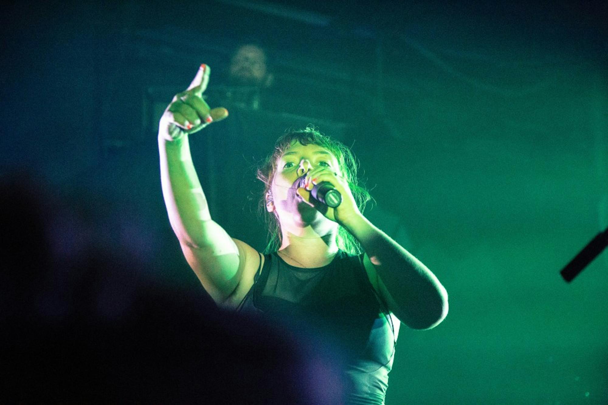 Sylvan Esso's Amelia Meath performs at their sold-out show.