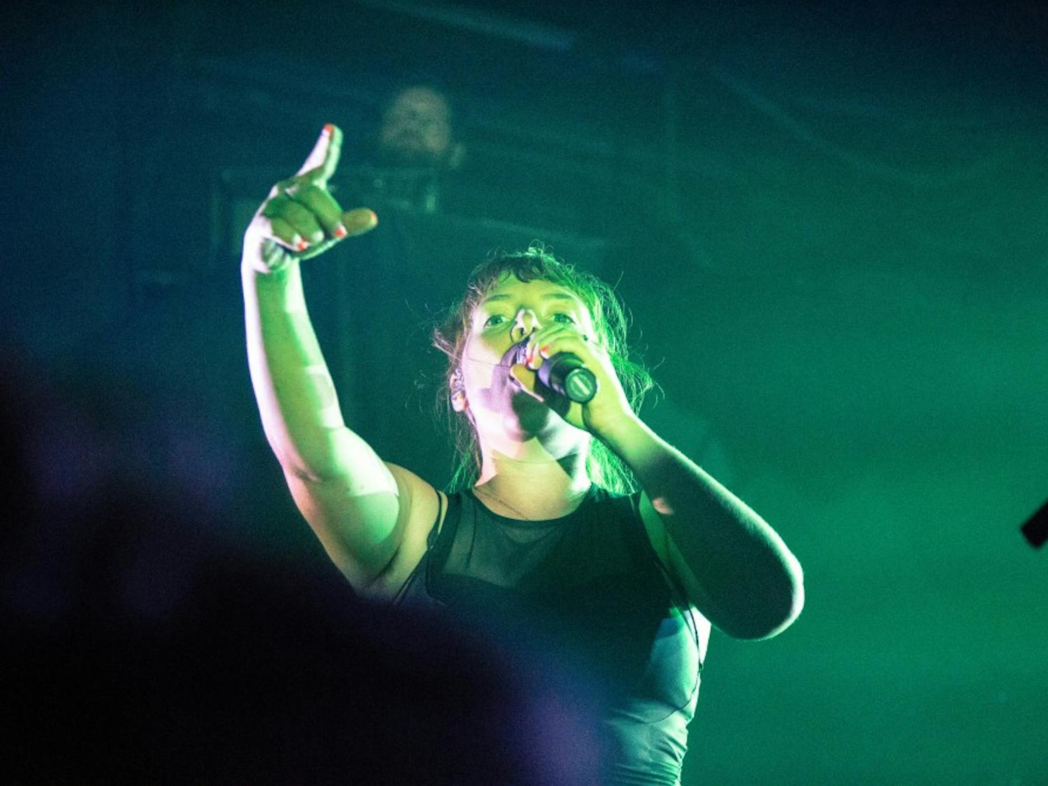 Sylvan Esso's Amelia Meath performs at their sold-out show.
