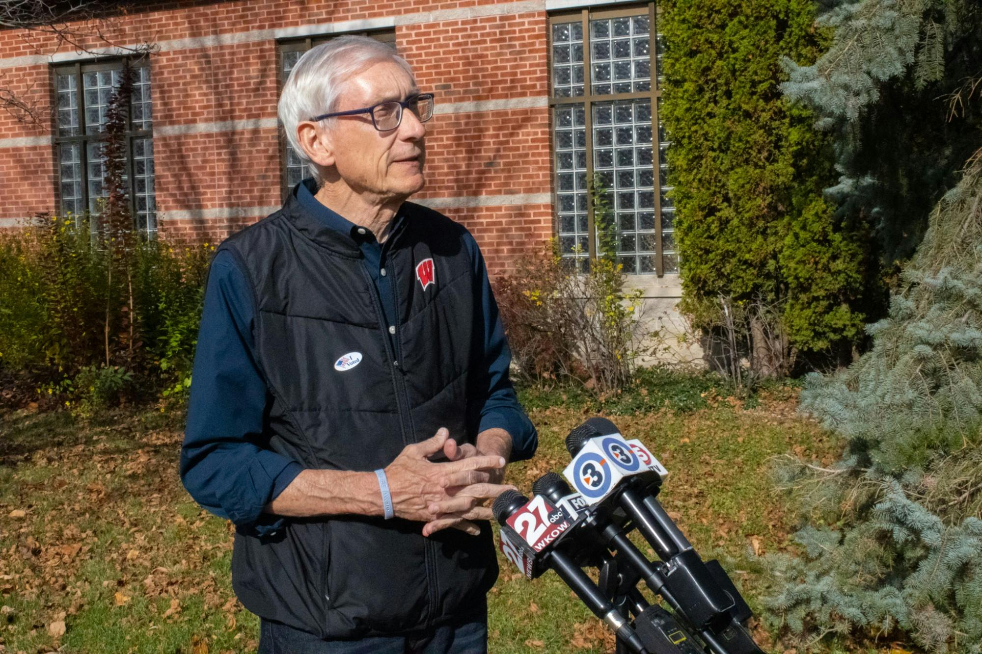 Hannah Ritvo Governor Tony Evers Voting Polling Place.jpg