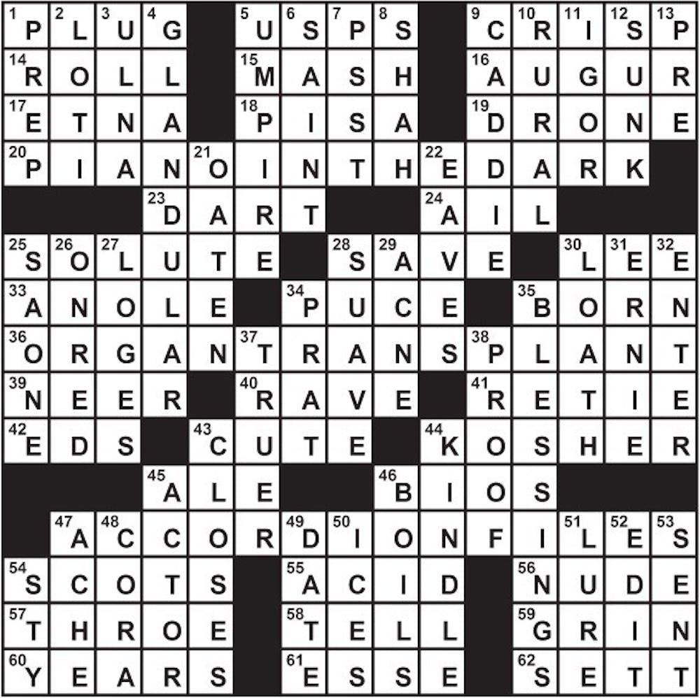 12/07/2009 - Crossword Solution