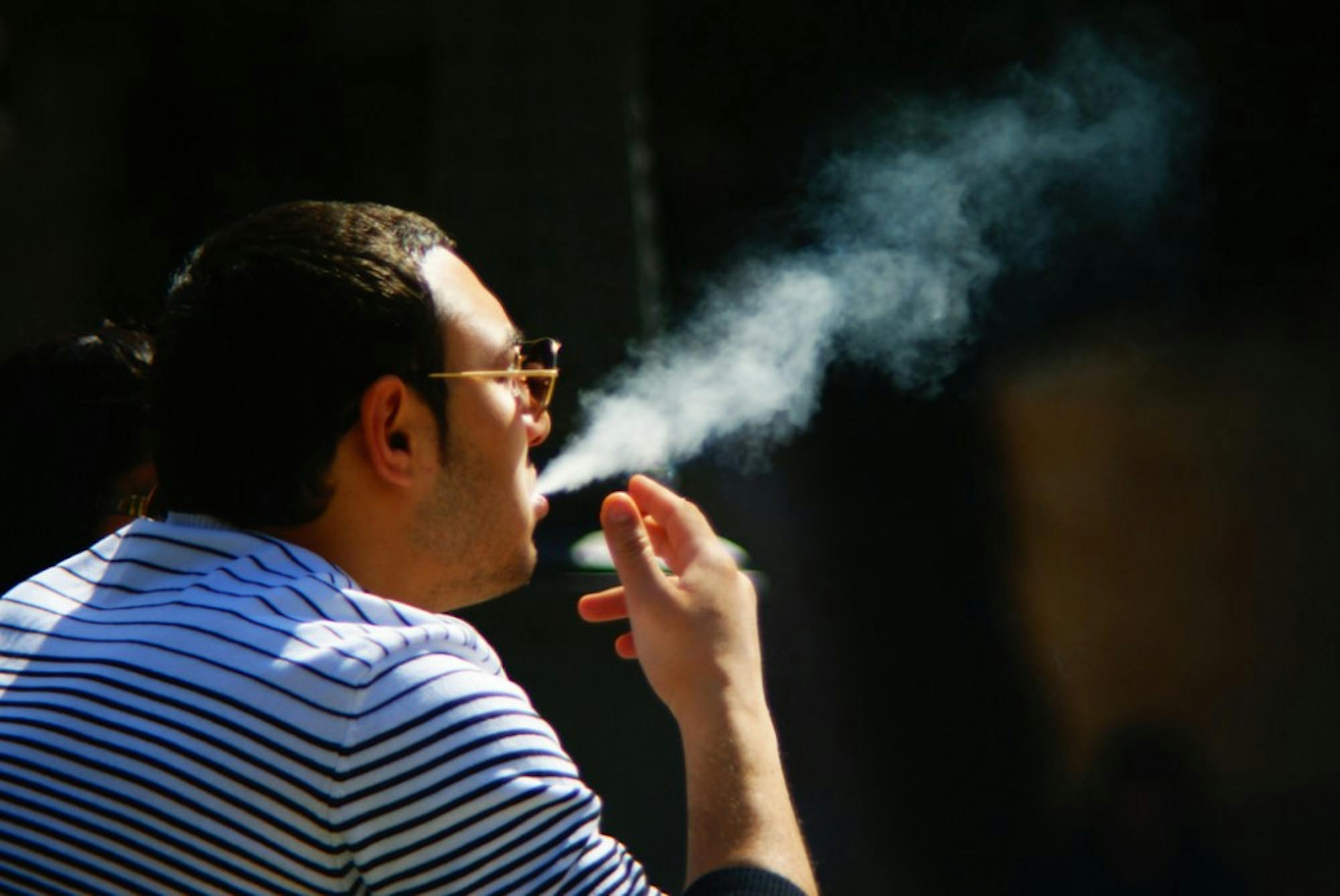 A student demonstrates his undeniable coolness outside of Helen C. White.