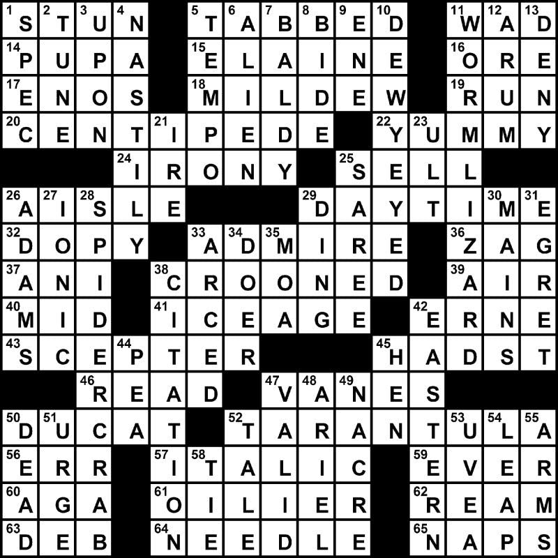 11/13/2009 - Crossword Solution