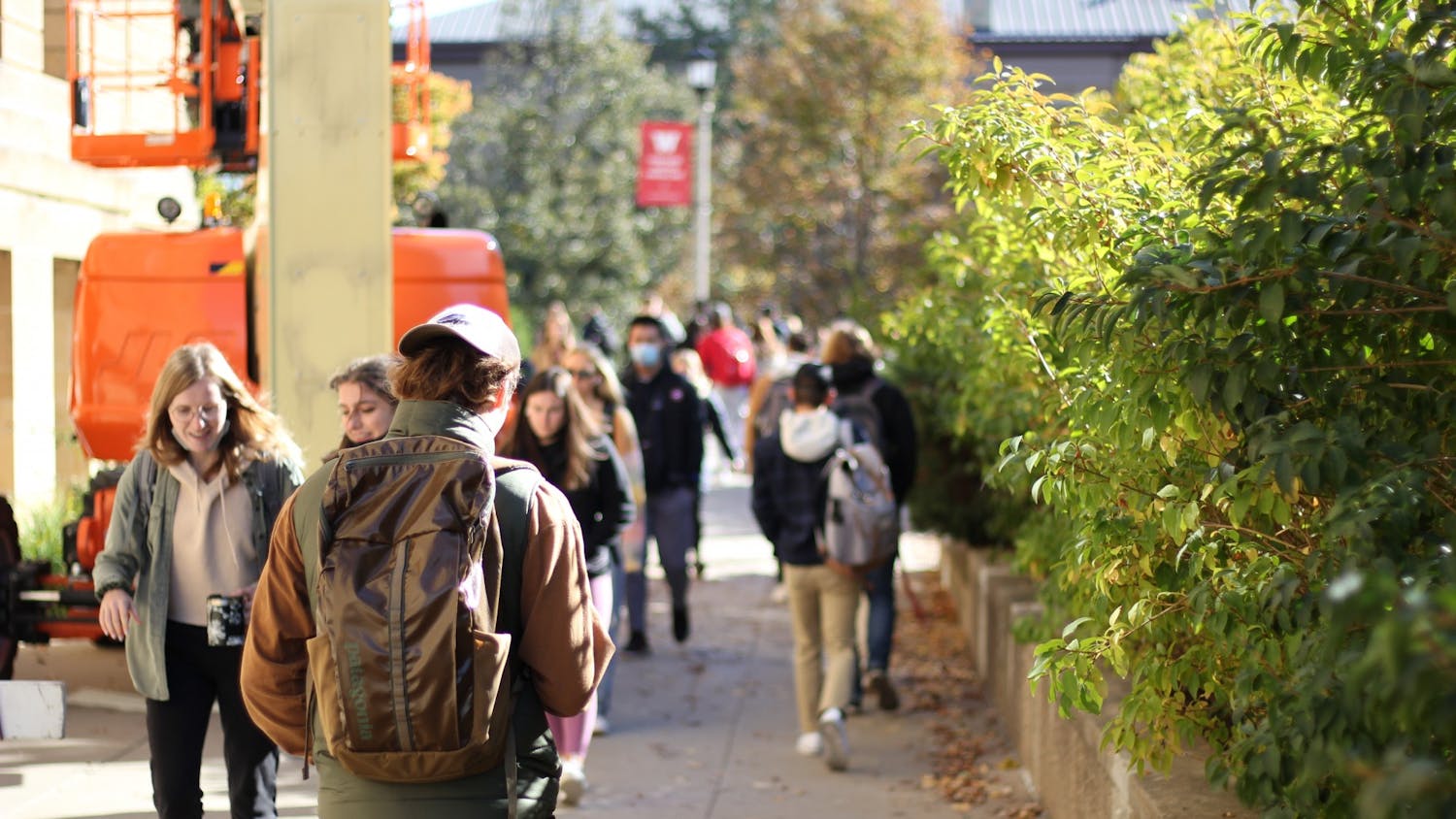 Drake White-Bergey Student Walking Around Campus.JPG
