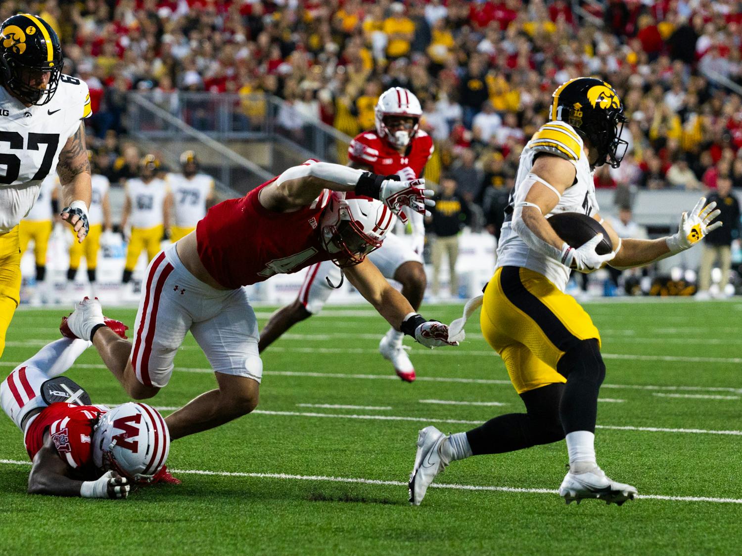 Wisconsin football gets shut out by Iowa at homecoming matchup.