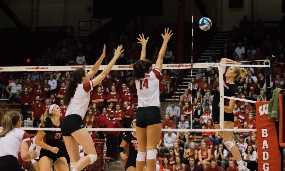 Wisconsin came dangerously close to losing its first set of the season Thursday night, but it held off a late Lipscomb push and swept the Bison in three sets.&nbsp;