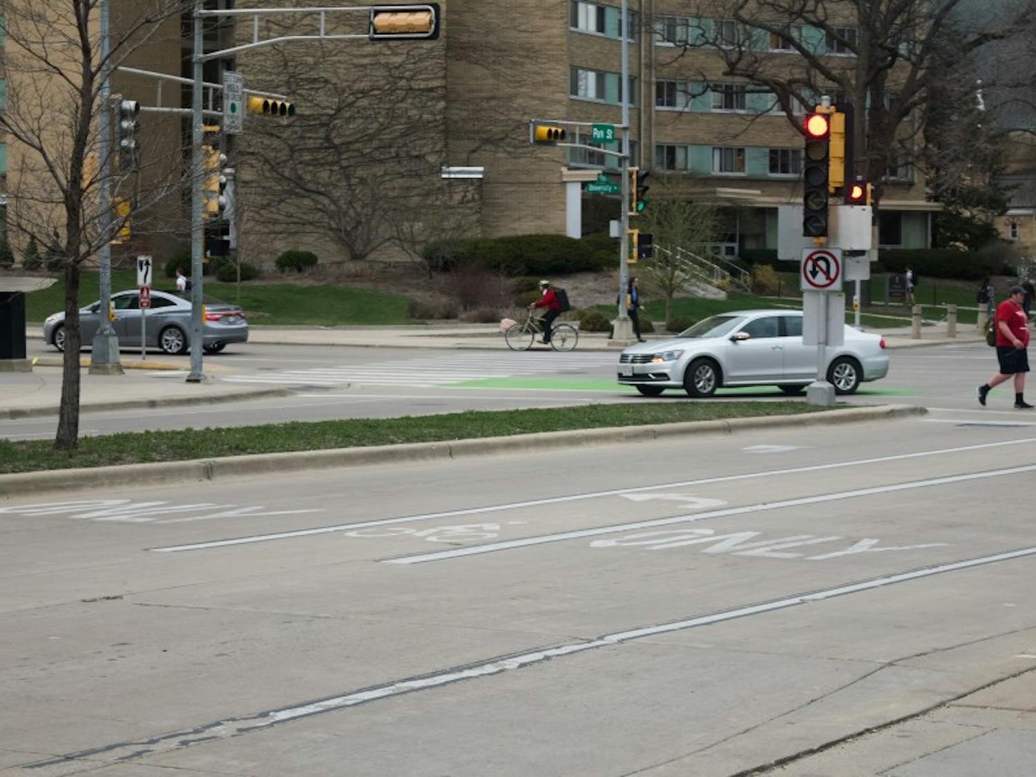 Panhandlers are prohibited from loitering on 90 high-traffic streets, including North Park Street and University Avenue, under a city ordinance that will take effect Monday. 