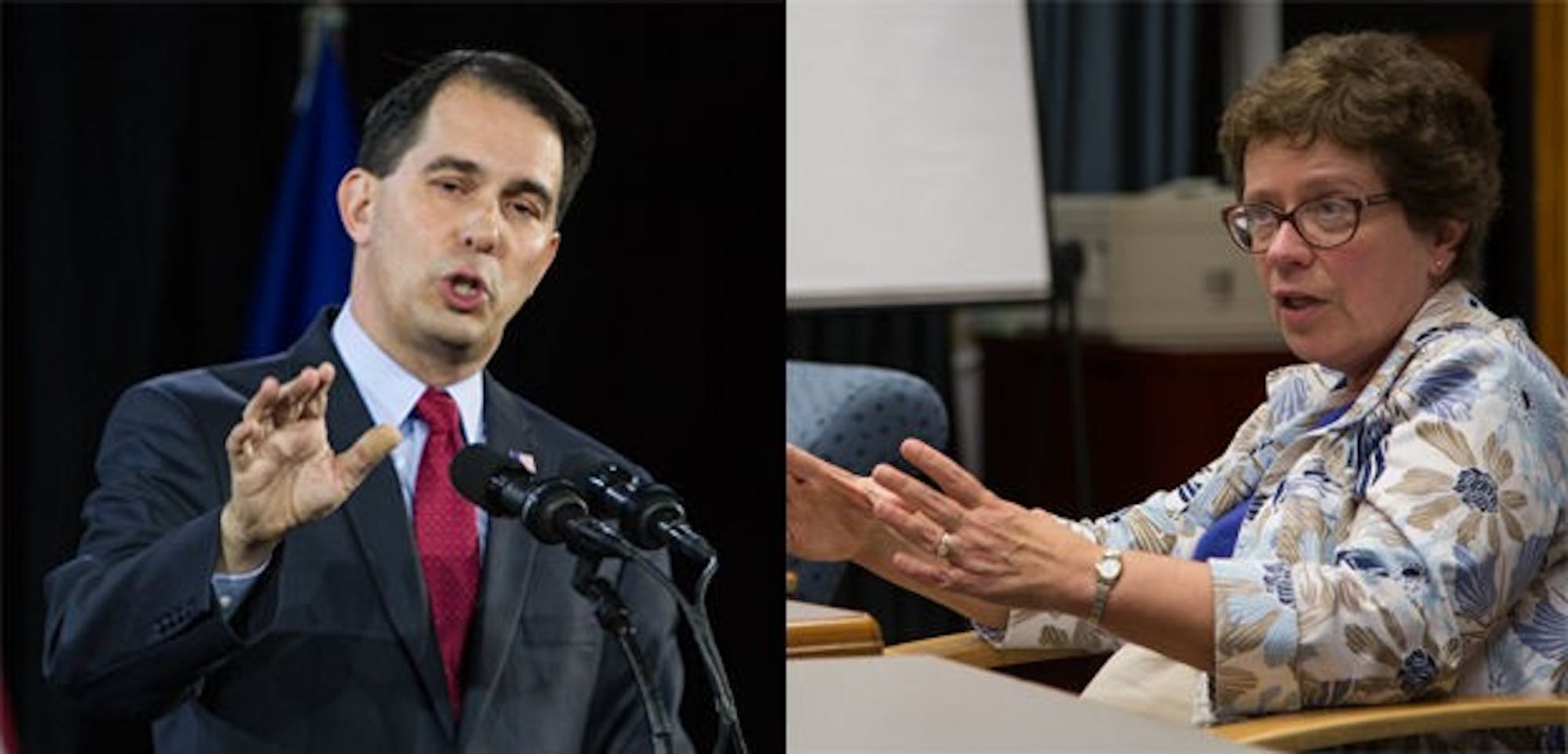 Scott Walker and Rebecca Blank