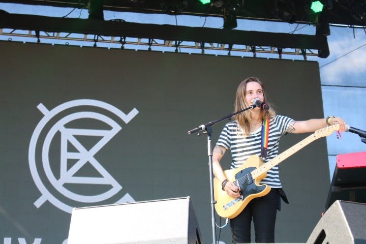 Julien Baker brought the crowd to tears Friday afternoon at the Lake Eaux Lune stage.