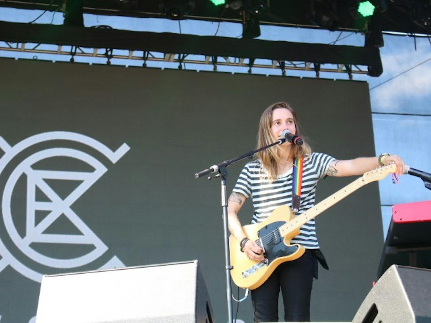 Julien Baker brought the crowd to tears Friday afternoon at the Lake Eaux Lune stage.