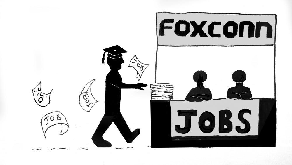 Foxconn plans to hire over 1,000 workers in each of the next&nbsp;two years.