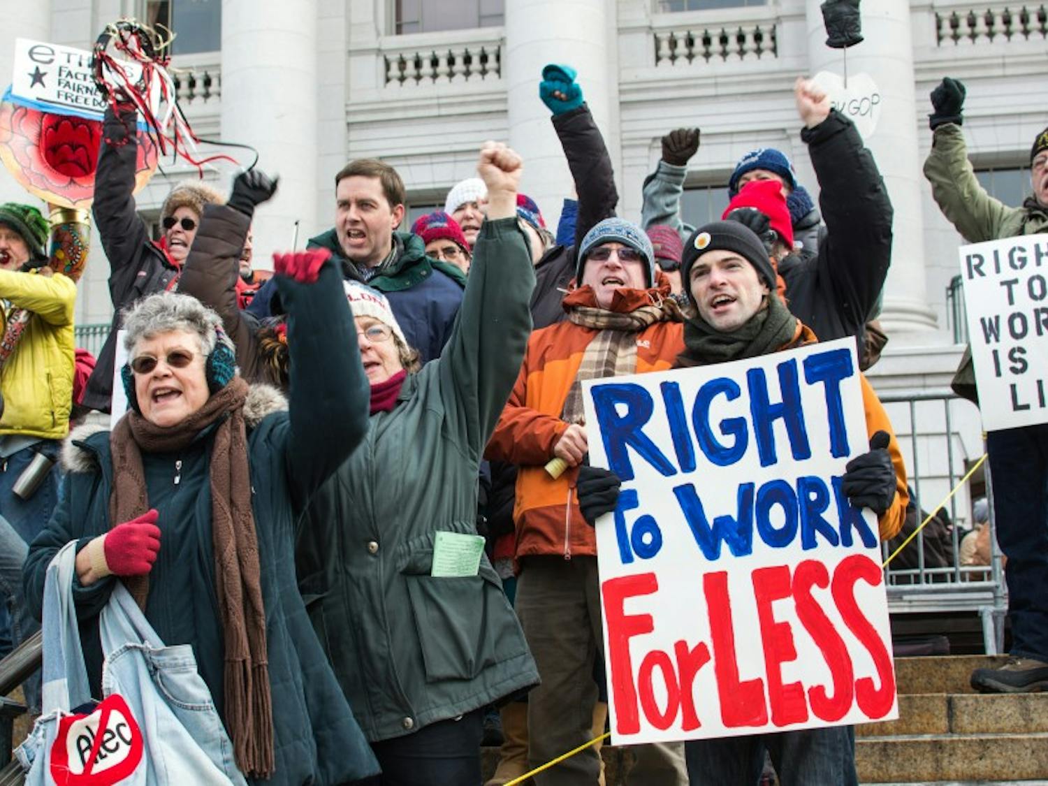 A federal judge upheld Wisconsin’s right-to-work law Monday, which has previously been heavily protested at the state Capitol.&nbsp;
