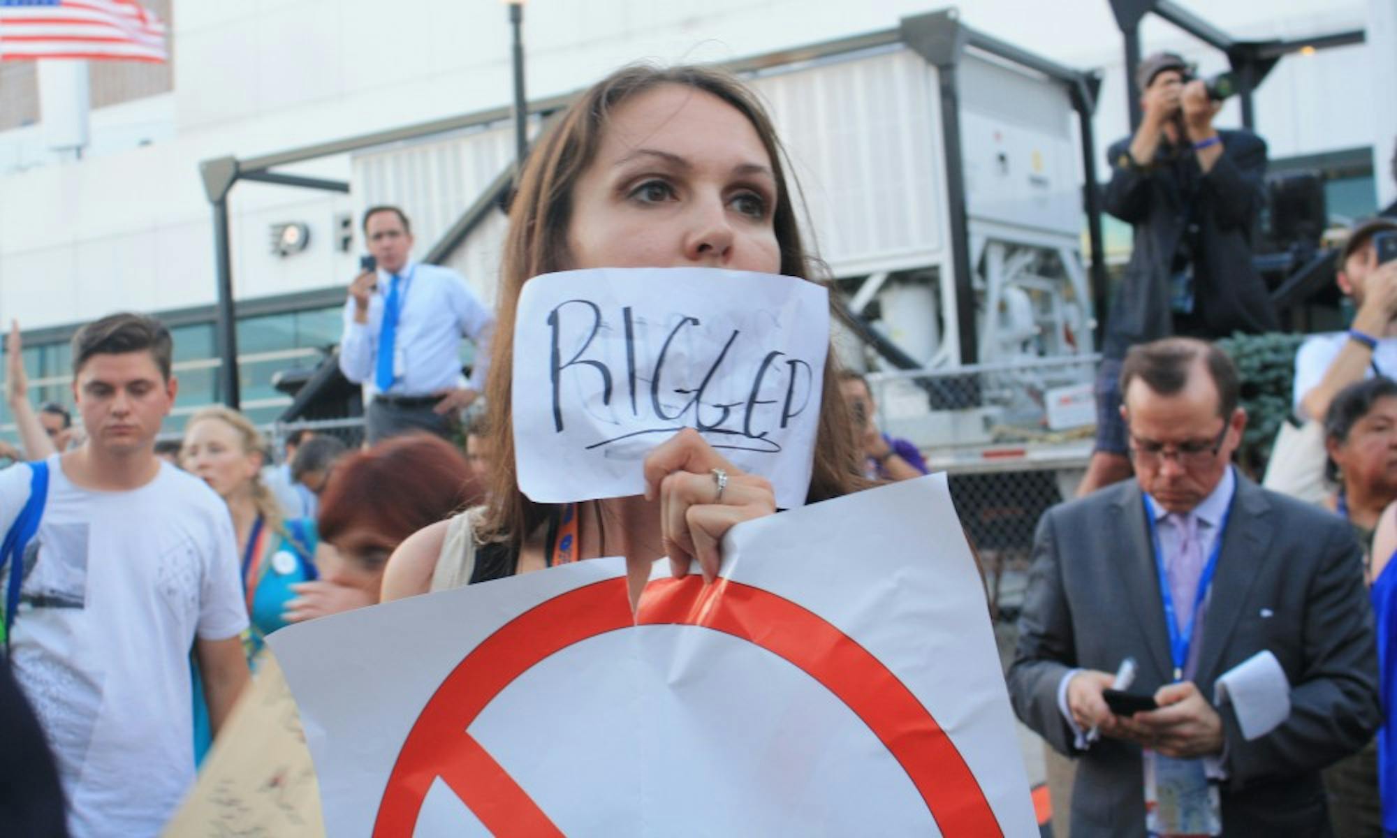 Protesting delegates walked out of the DNC to voice their opposition to the nominating process this election cycle.