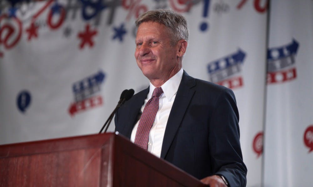 Gary Johnson is the Libertarian Party nominee for the presidential election this November.