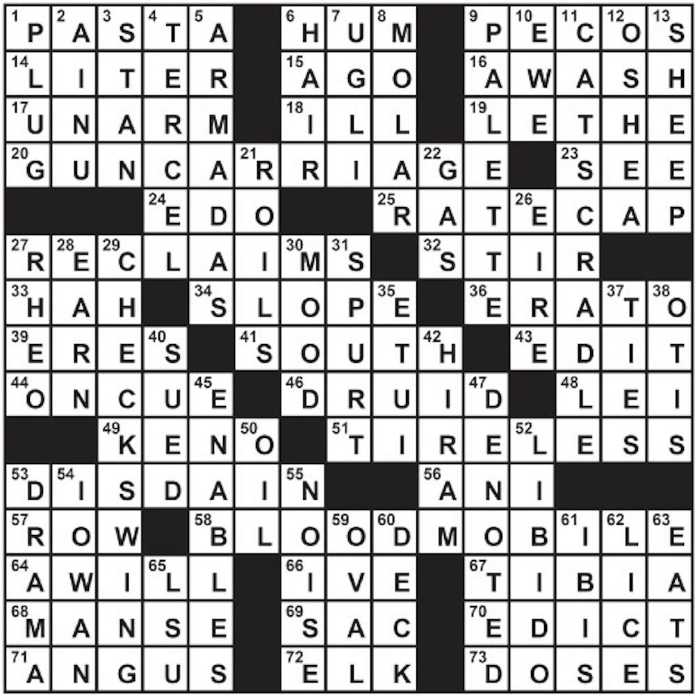 10/16/2009 - Crossword Solution