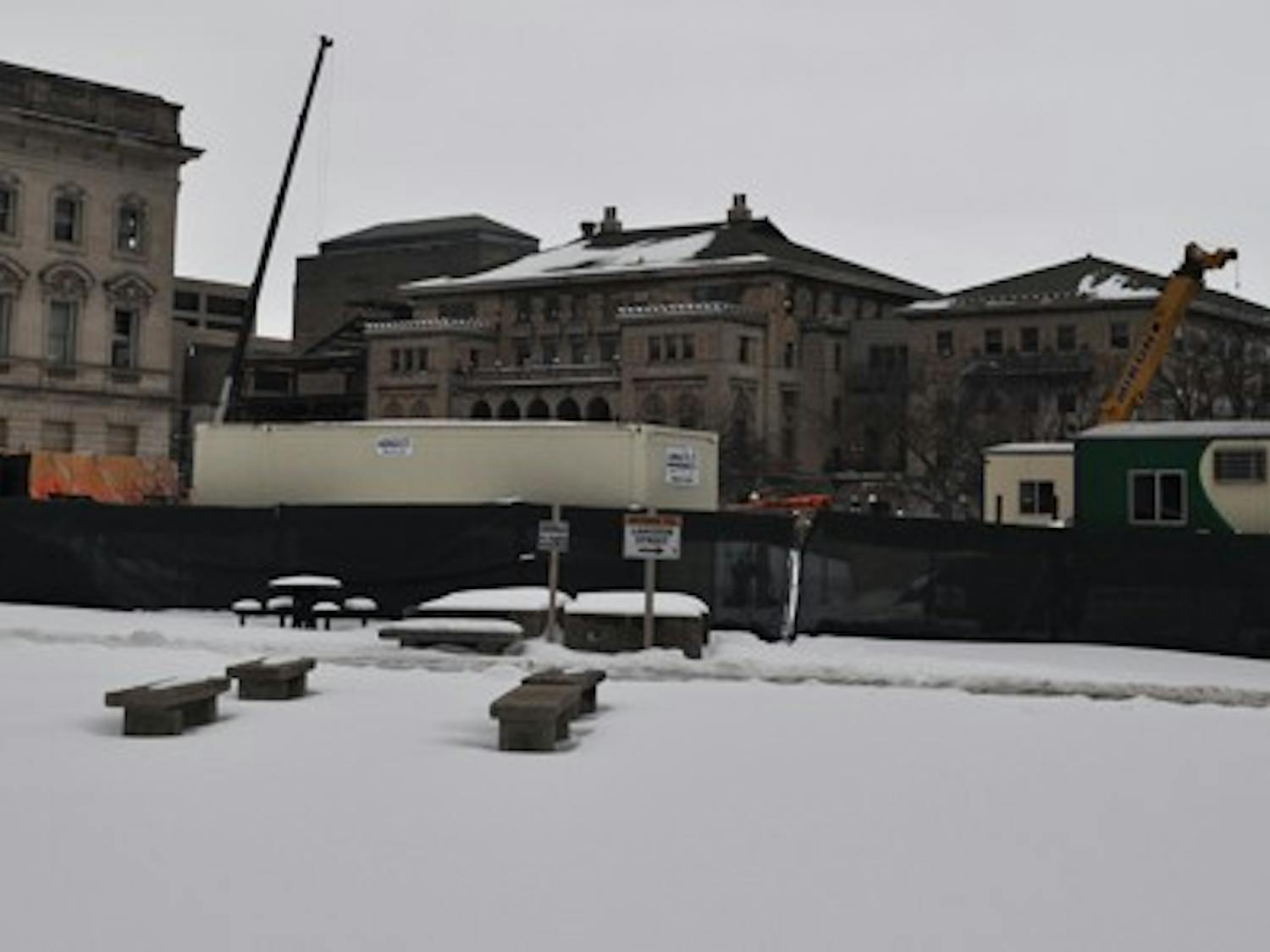 Library Mall construction