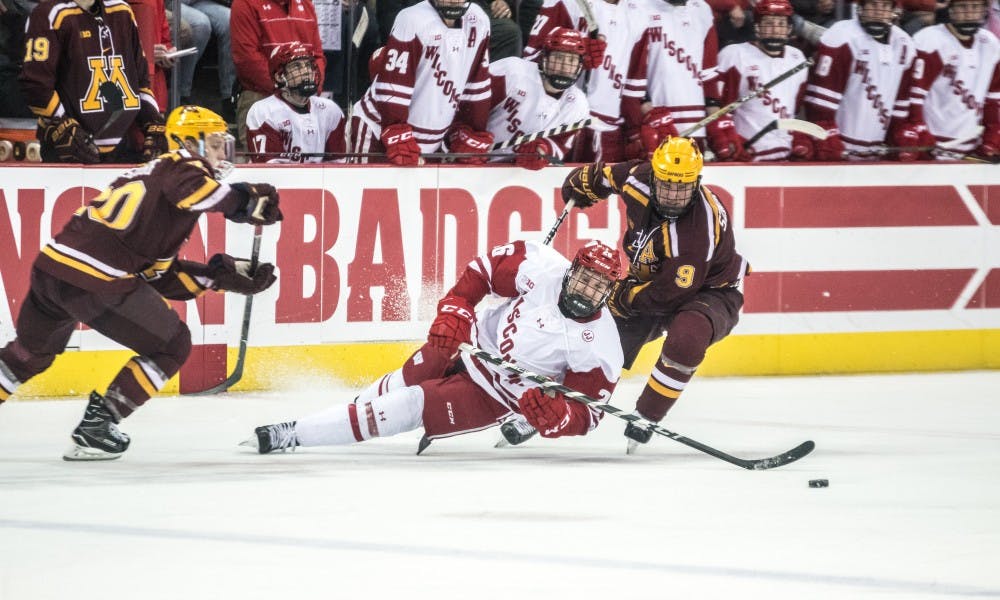 Wisconsin gave up three goals in 74 seconds in a stretch that cost them a game in which they otherwise performed well.