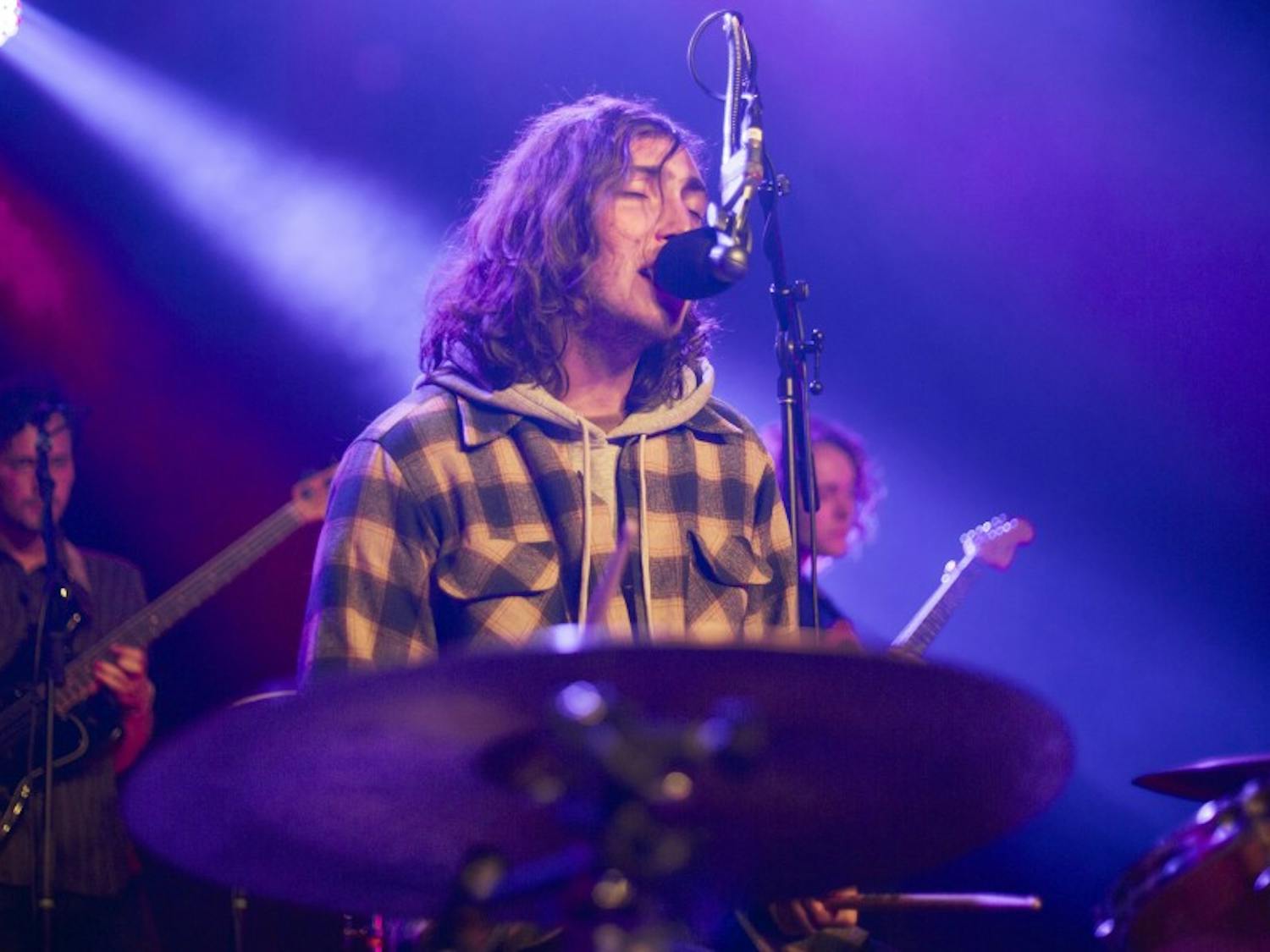 Lead vocalist of Whitney, Julien Ehrlich, crooned his signature falsetto at the Majestic Theatre on Wednesday.