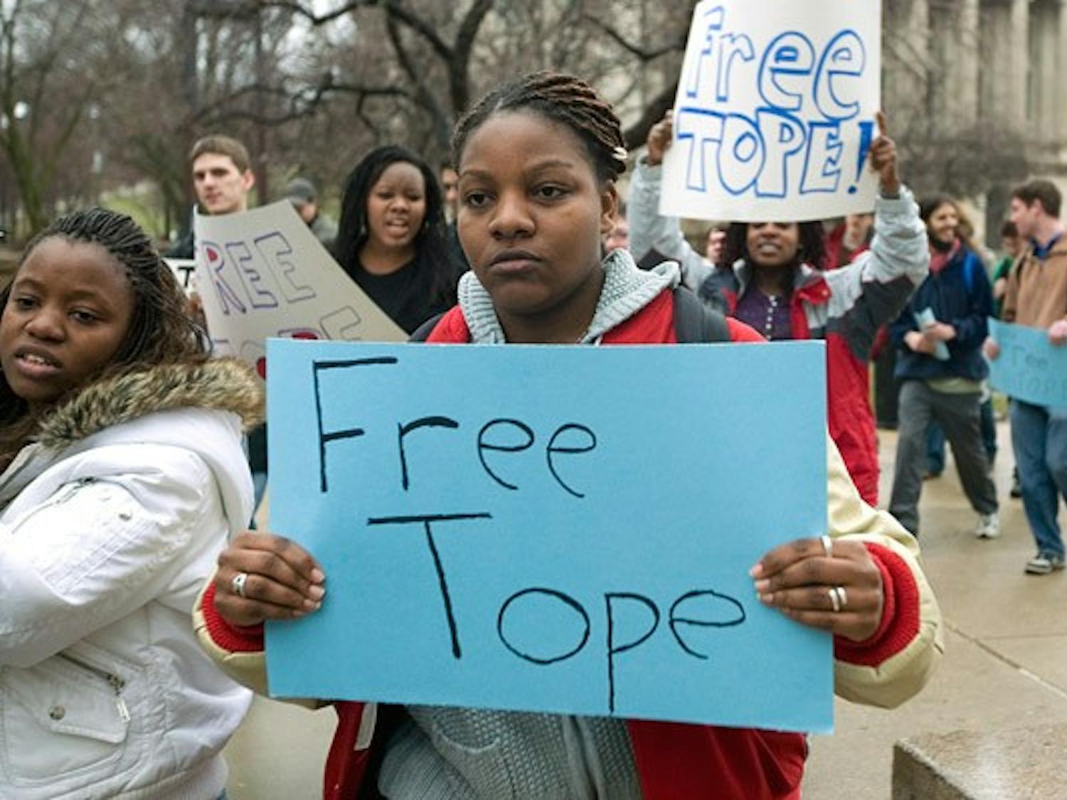 Students rally against detention of classmate