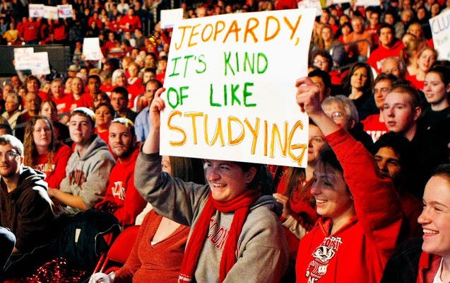 Sea of red invades set of Jeopardy! championship