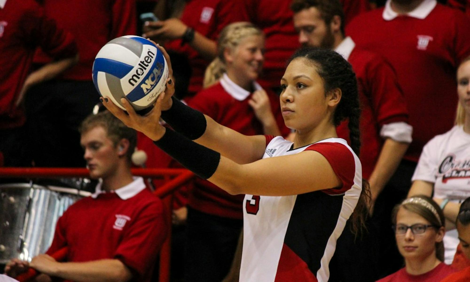 Senior hitter Lauryn Gillis helped keep UW alive in a back-and-fourth set that served as a major turning point in Wisconsin's match on Sunday.