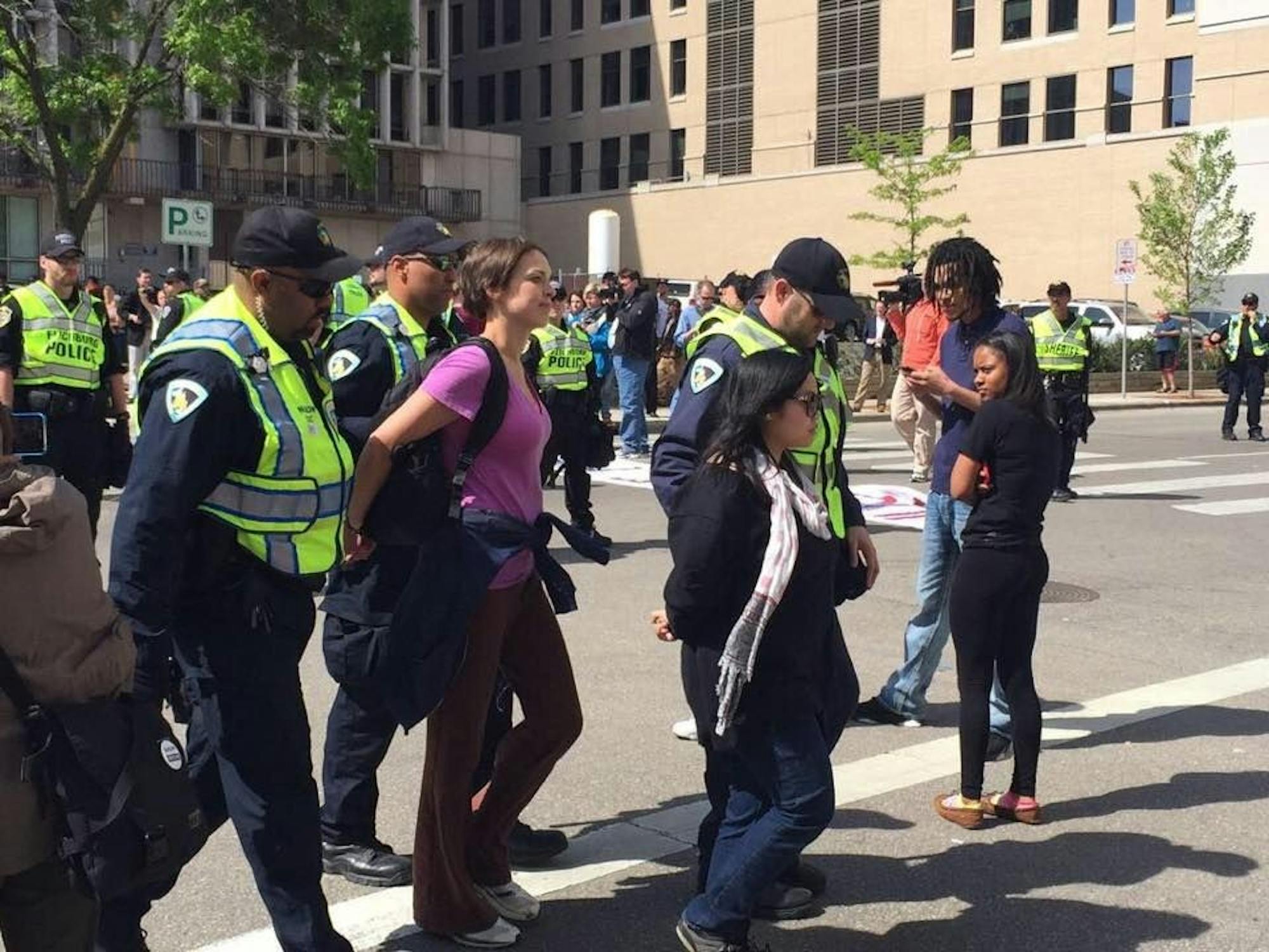 Protest arrest