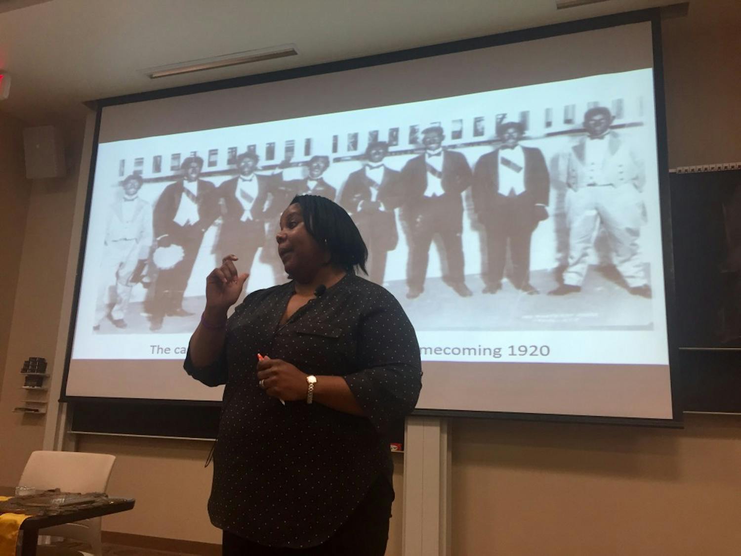 Dr. Christy Clark-Pujara spoke to approximately 60 students about the historical aspects of race in the U.S. and how this history plays a role in UW-Madison students’ day-to-day life.