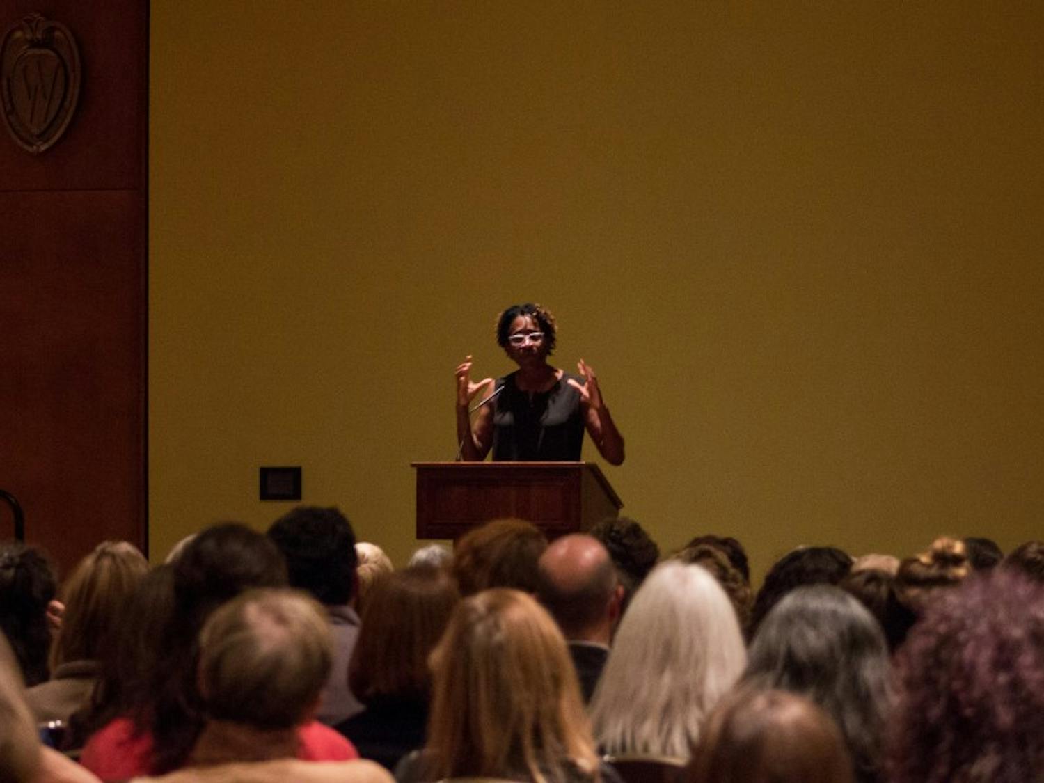 Author Jacqueline Woodson discssued how she thought about her own identity, especially as a female of color, while writer her award-winning books.