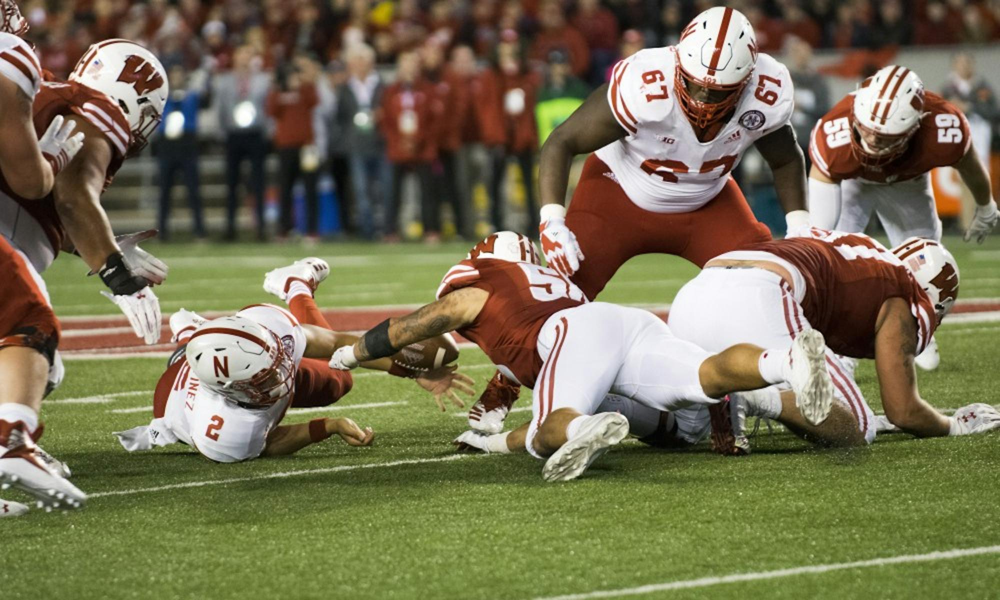 Outside linebacker Zach Baun has been the most productive linebacker for the Badgers early this year.