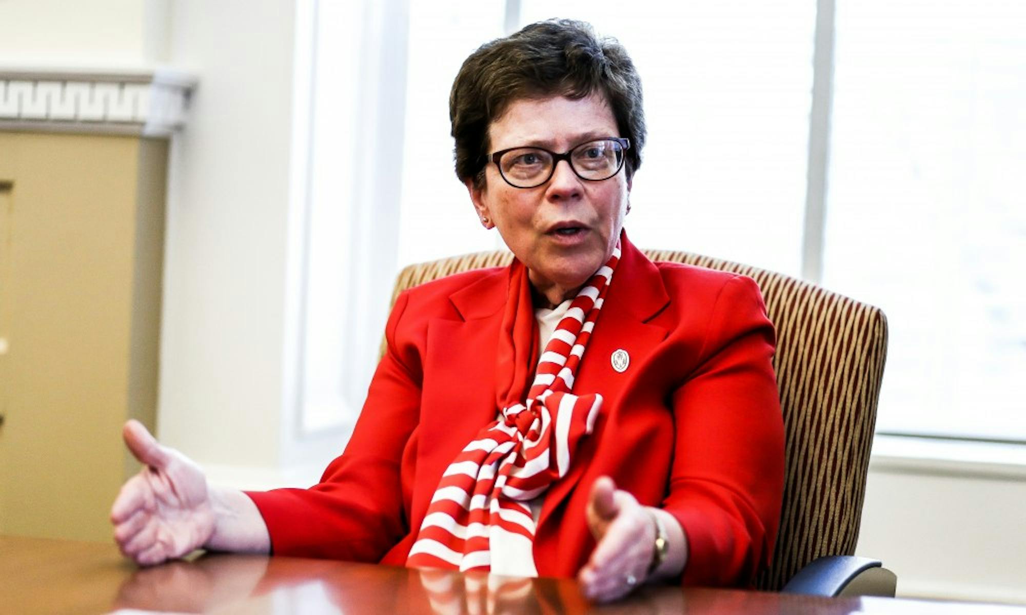 Chancellor Rebecca Blank talked with The Daily Cardinal News Team in her office on a sunny March afternoon. 