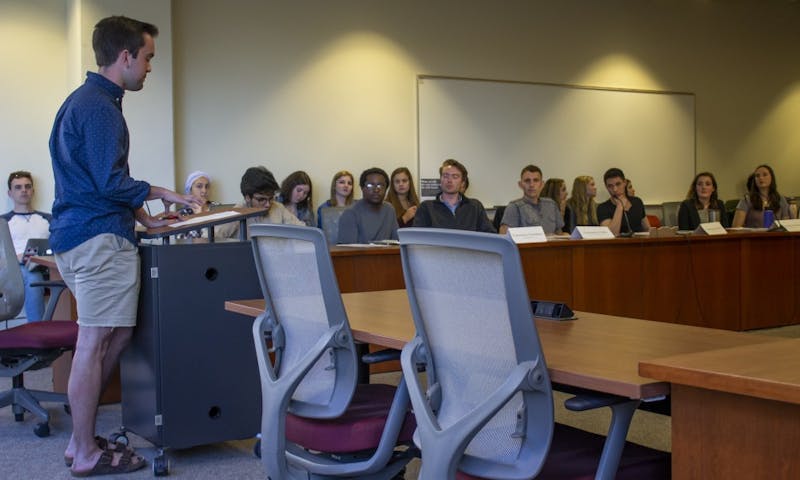 For the Associated Students of Madison’s 26th session, Chair Laura Downer and Vice Chair Morgan Grunow accepted their new leadership positions, two of several leadership roles to be elected Wednesday.