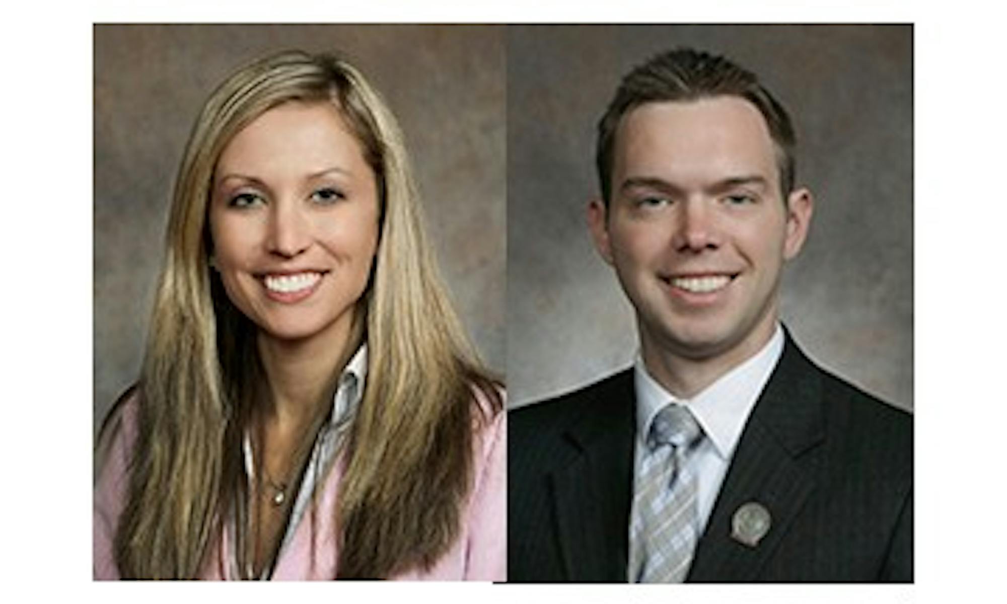 State Reps. Amanda Stuck, D-Appleton (left)&nbsp;and Adam Neylon, R-Pewaukee, (right) are the heads of a new millennial caucus created to work across the aisle on modern issues.