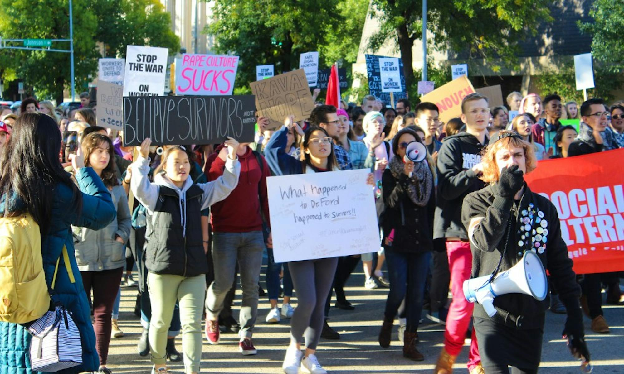 Following Supreme Court nominee Brett Kavanaugh’s trial, protestors marched together to the Capitol to combat sexual assault and promote reproductive freedoms.