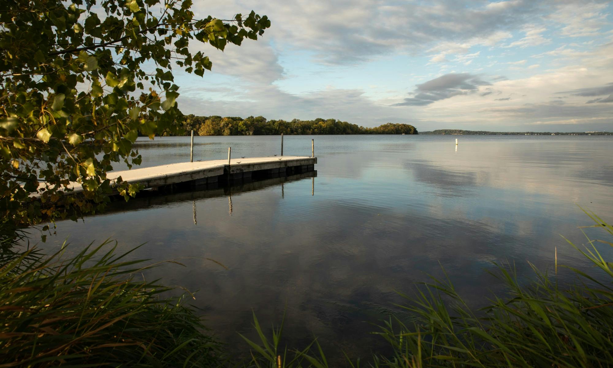 Photo of a pier on Lake Mendota.