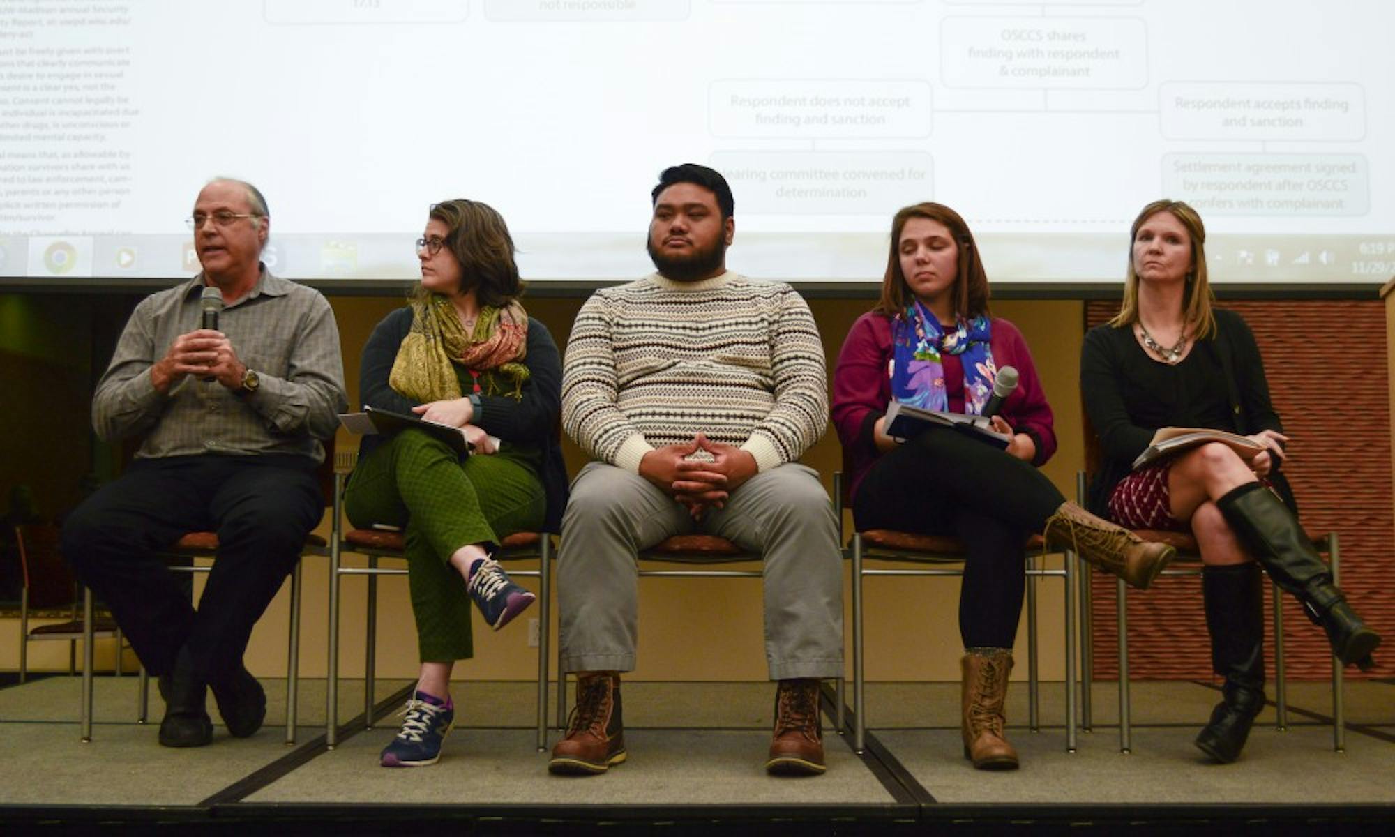 Panelists promoted open discussion of sexual assault and sex education at an event created by UW Homecoming Committee and We’re Better Than That.