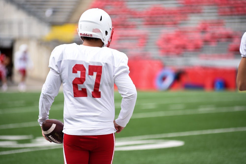 Kicker Rafael Gaglianone switched his number from No. 10 to No. 27 this offseason in honor of his friend and&nbsp;Nebraska kicker Sam Foltz, who passed away in July.