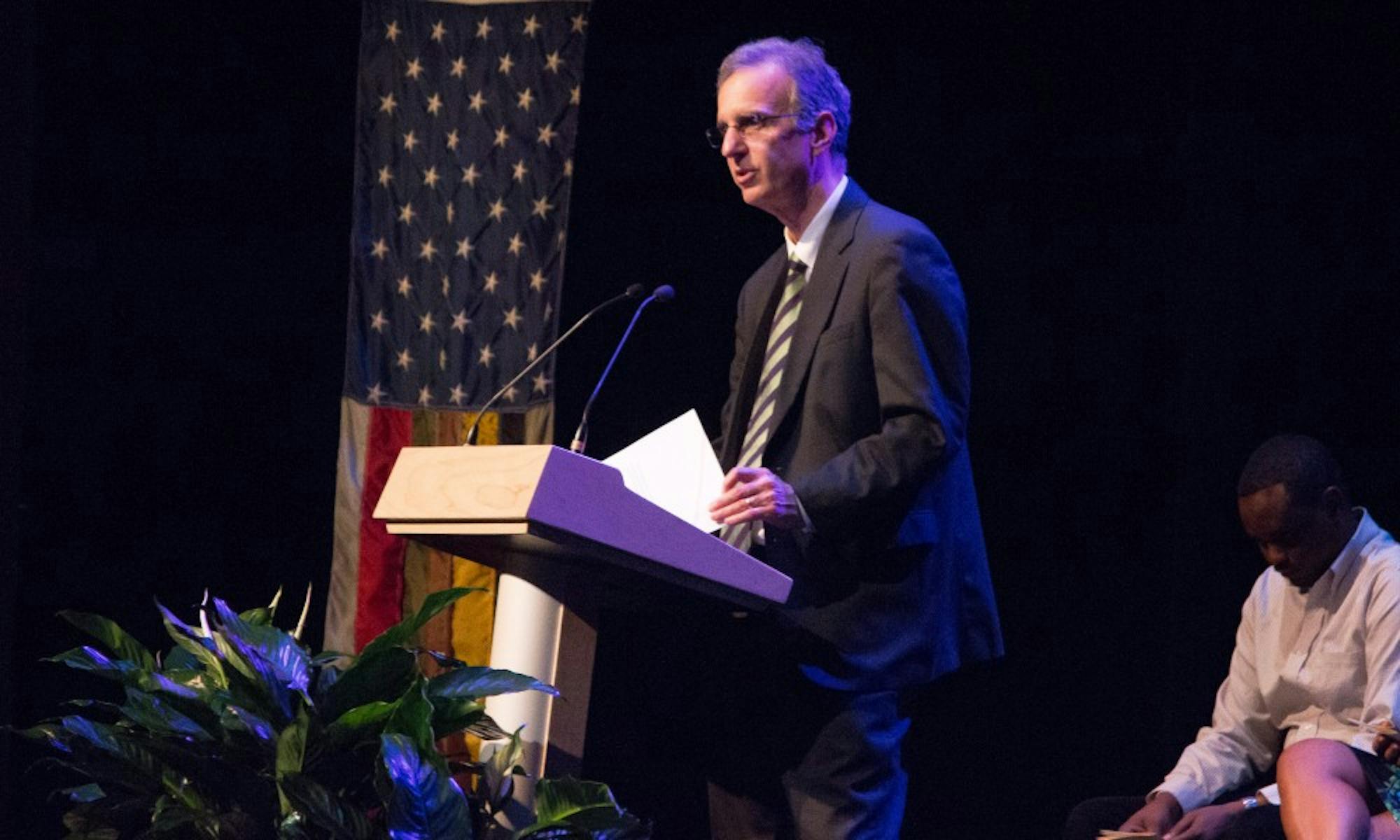 Dane County Executive Joe Parisi presented two recipients with Martin Luther King, Jr. Humanitarian Awards on Monday.