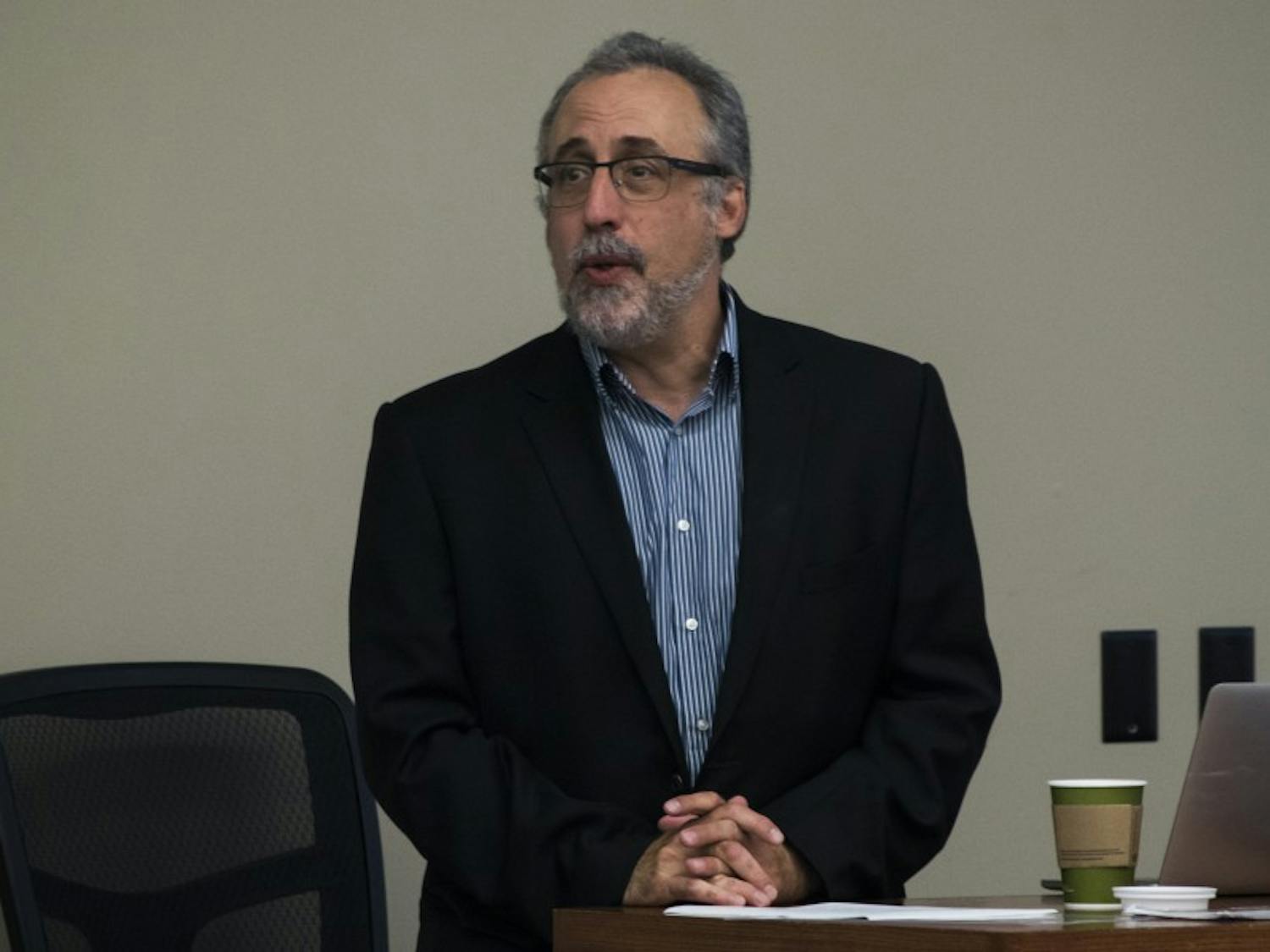 Professor Howard Schweber led a discussion on free speech issues Monday.
