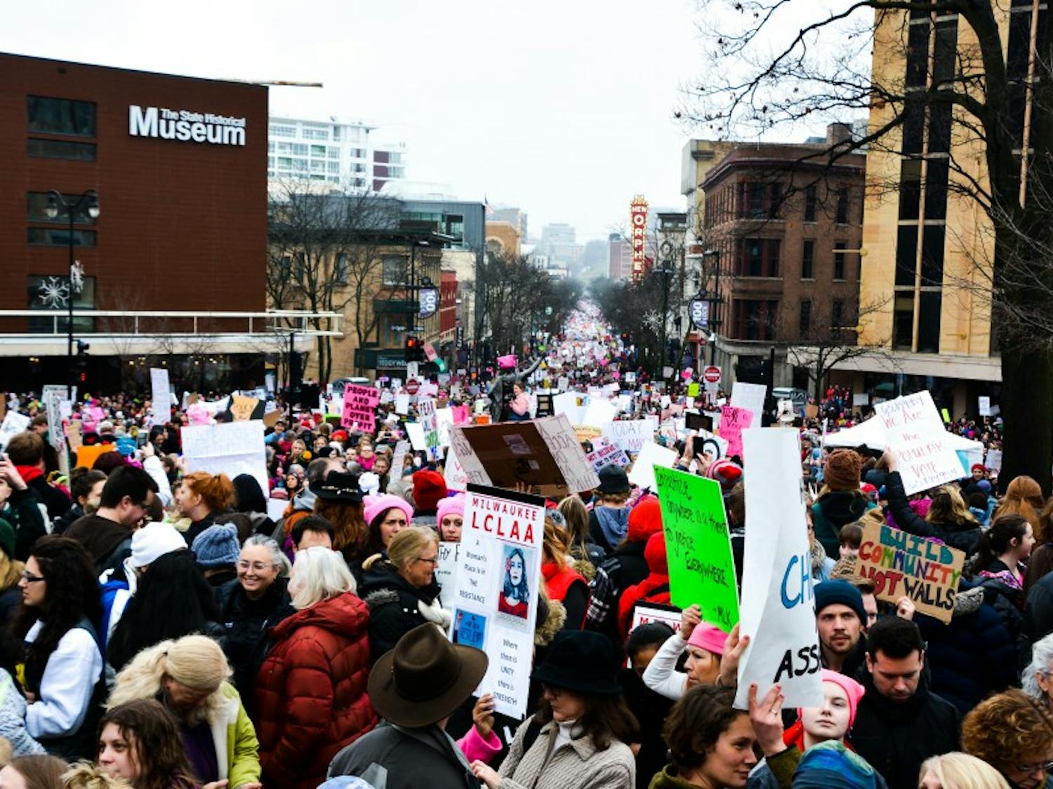 With estimates of attendees between 75,000 and 100,000, the March on Madison drew in 41 percent of the city’s population on Saturday.