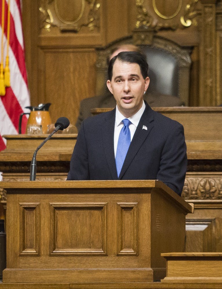 Gov. Scott Walker touted a series of bills that he says would make college more affordable at Tuesday's State of the State address.