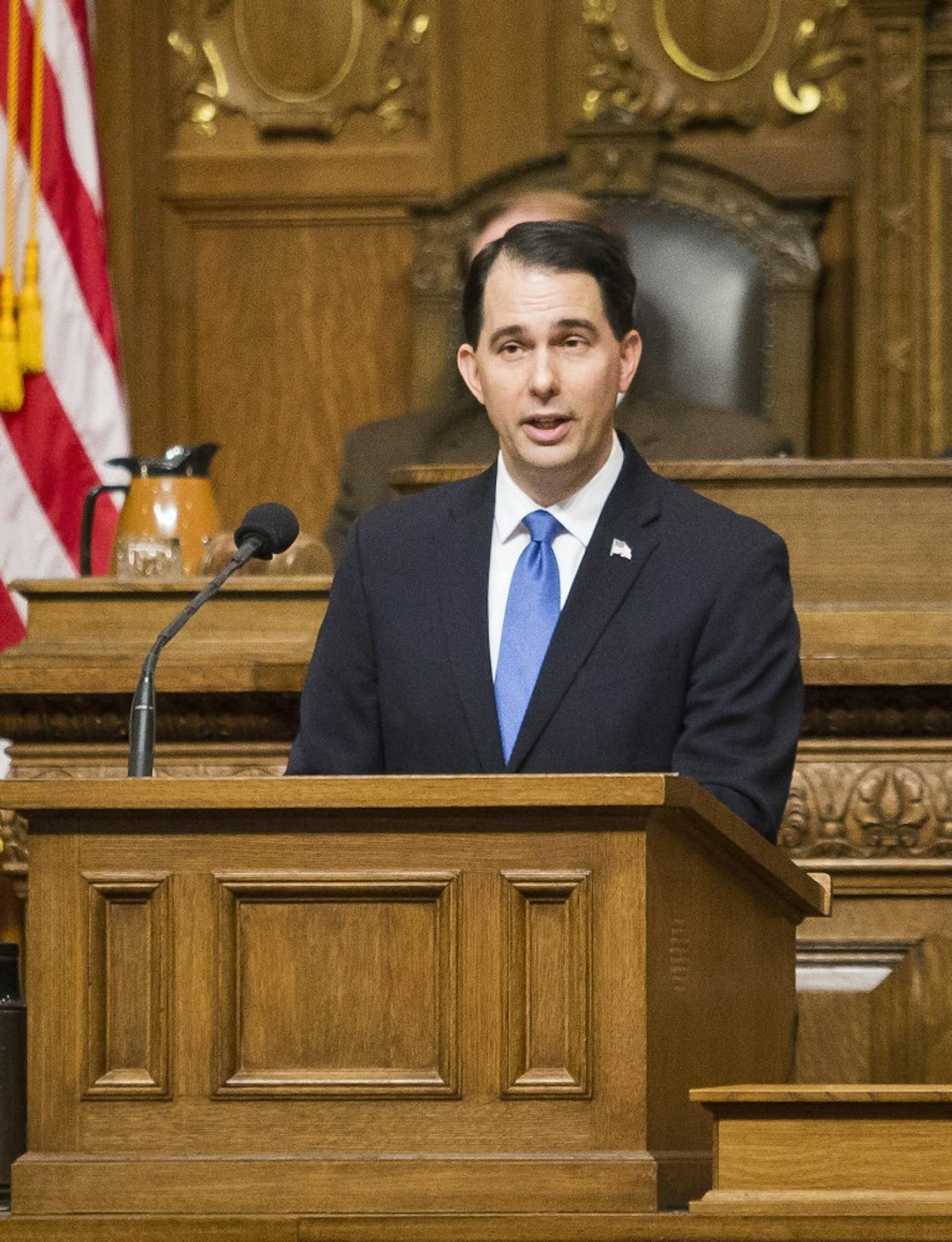 Gov. Scott Walker touted a series of bills that he says would make college more affordable at Tuesday's State of the State address.