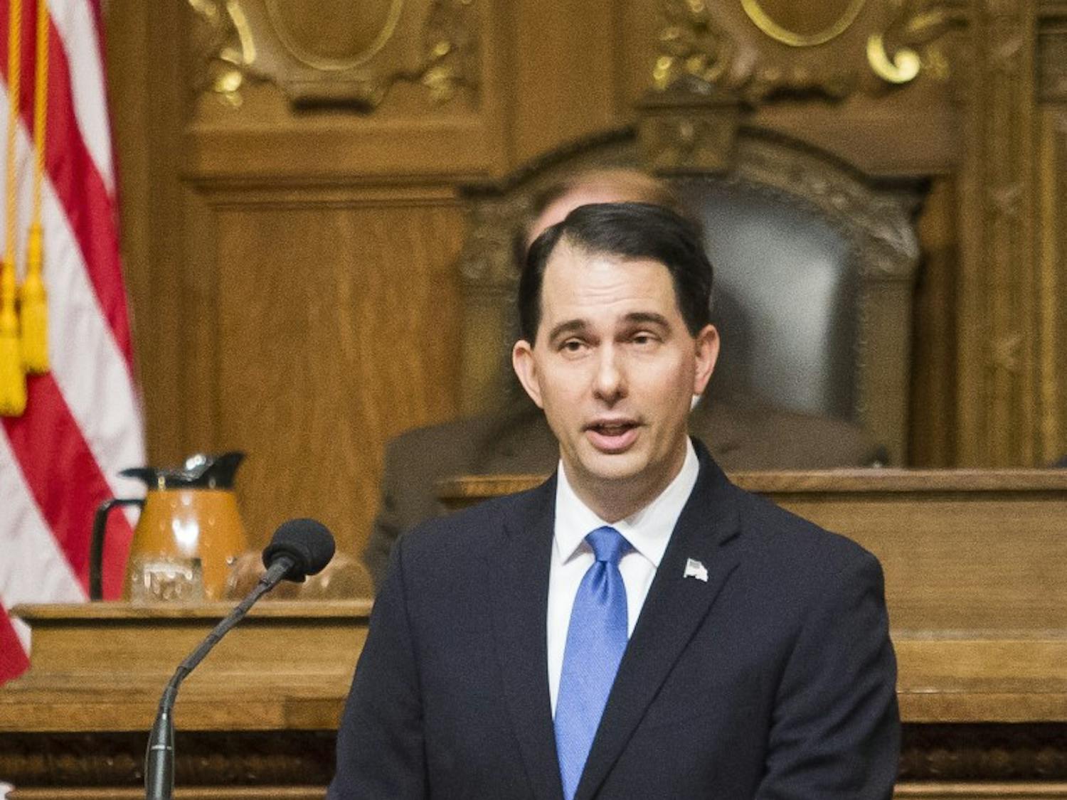 Gov. Scott Walker touted a series of bills that he says would make college more affordable at Tuesday's State of the State address.