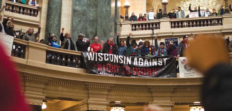 Right-to-work opponents said they were angry about special interests' influence over legislators.