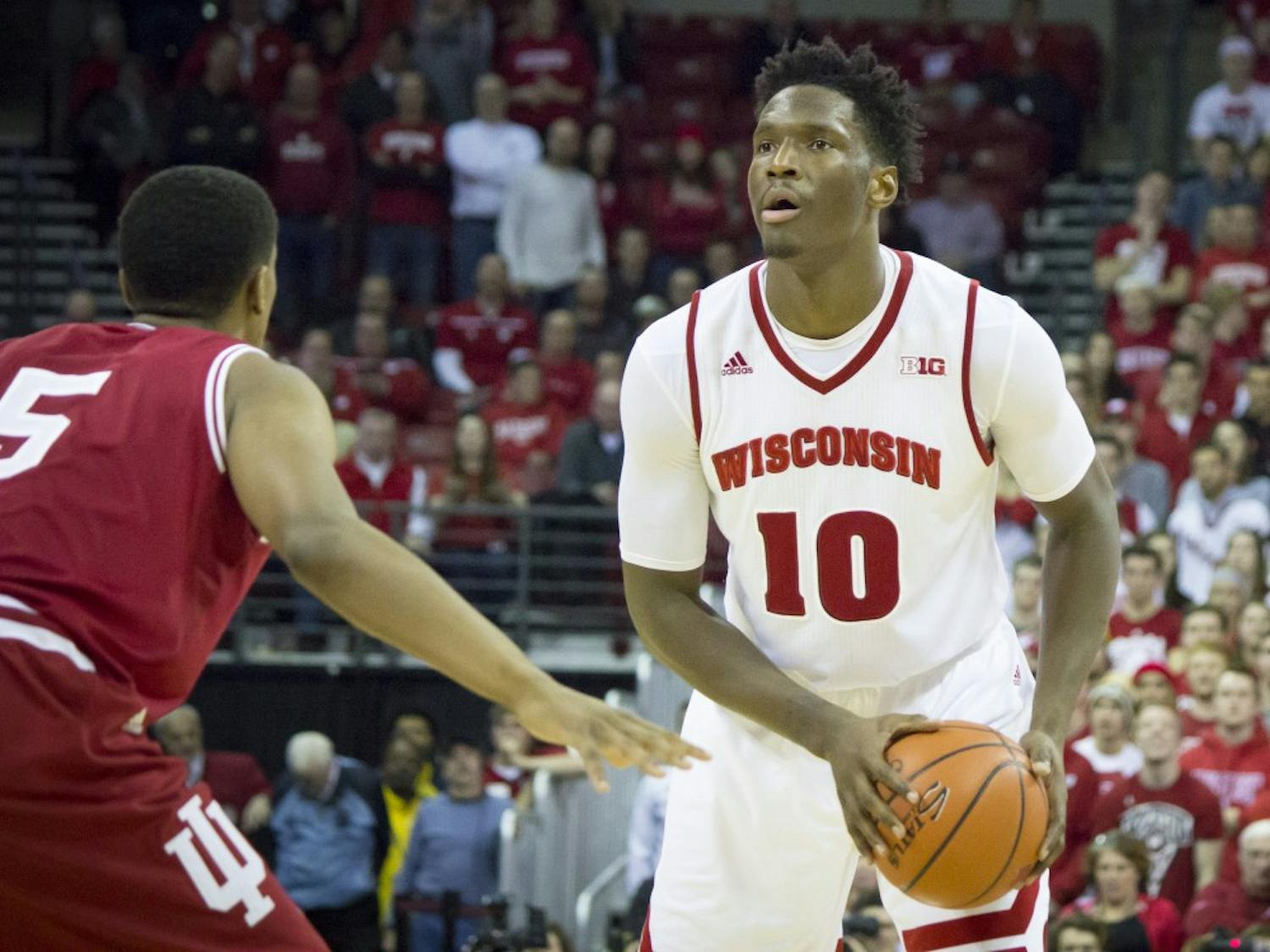 Nigel Hayes and the rest of the Badgers&nbsp;will look to improve from three-point range tonight.&nbsp;
