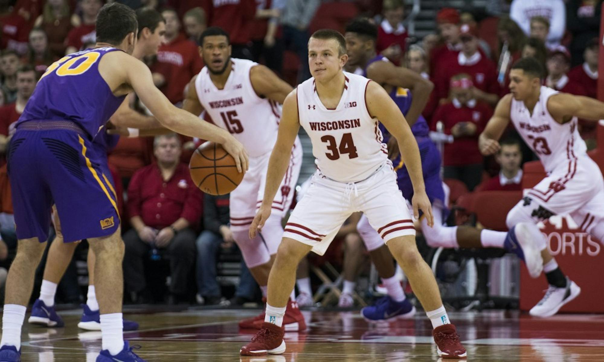 Sophomore guard Brad Davison scored 24 points in Wisconsin's losing effort to Western Kentucky.