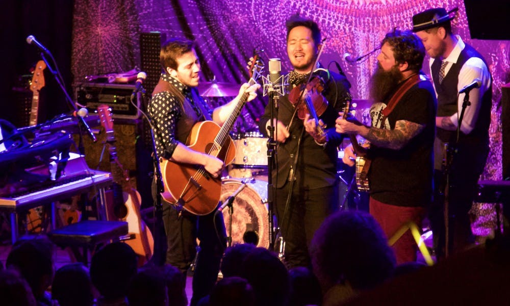 Kishi Bashi included both electronic and acoustic sounds in his set.